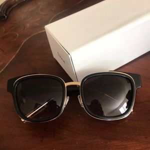 Christian Dior black sunglasses with gold details